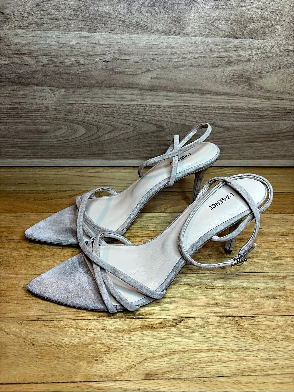 L'AGENCE Dua Suede Sandals - Size 10